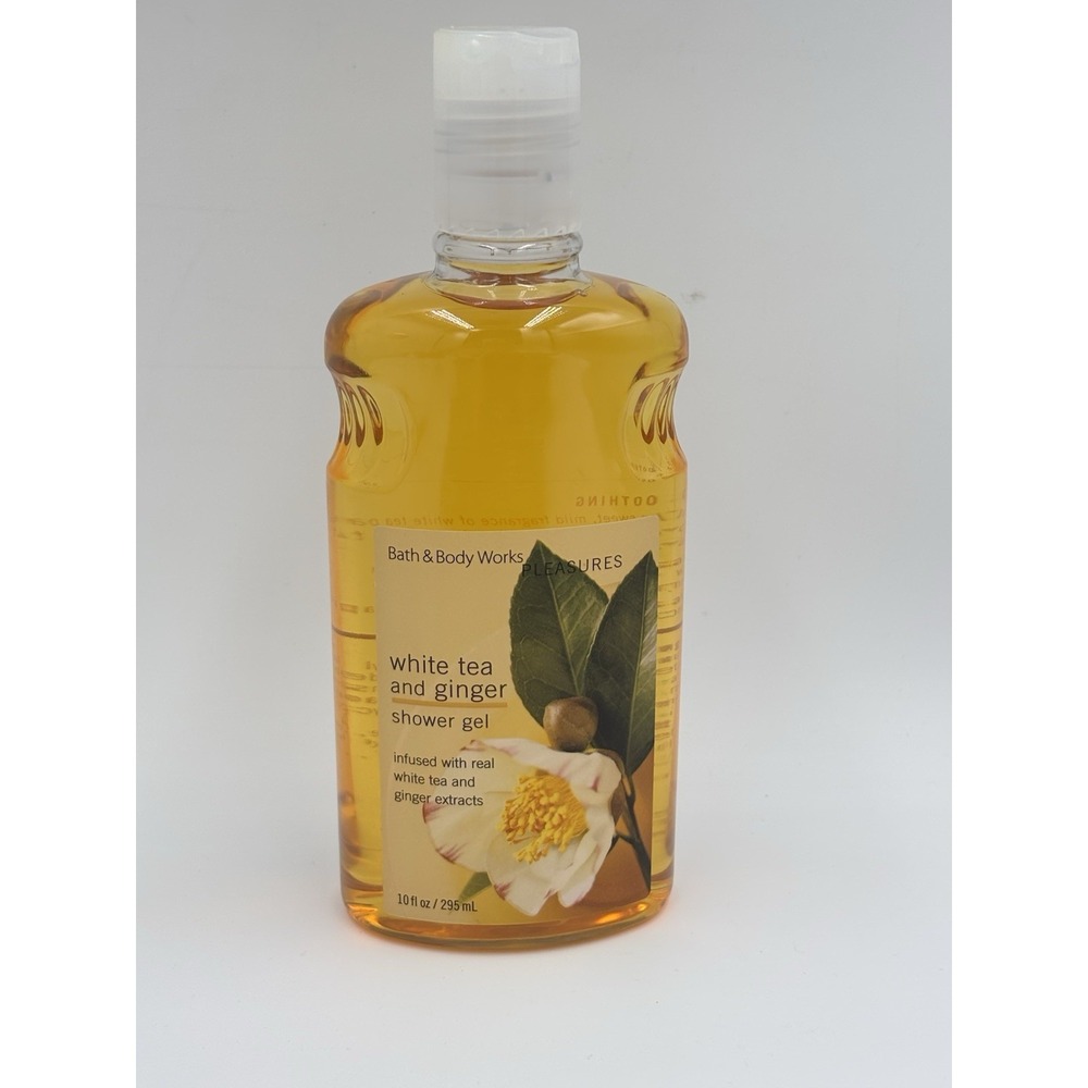 Bath & Body Works White Tea And Ginger Shower Gel 10 oz Pleasures NOS